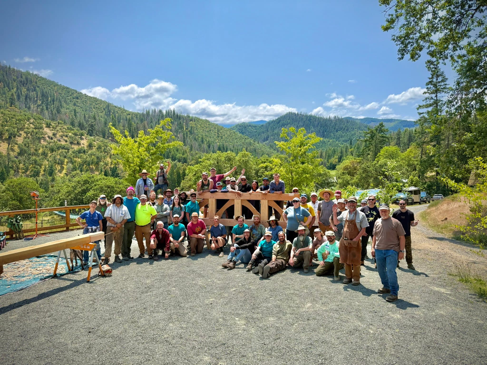 Team gathering at Yale Creek Ranch
