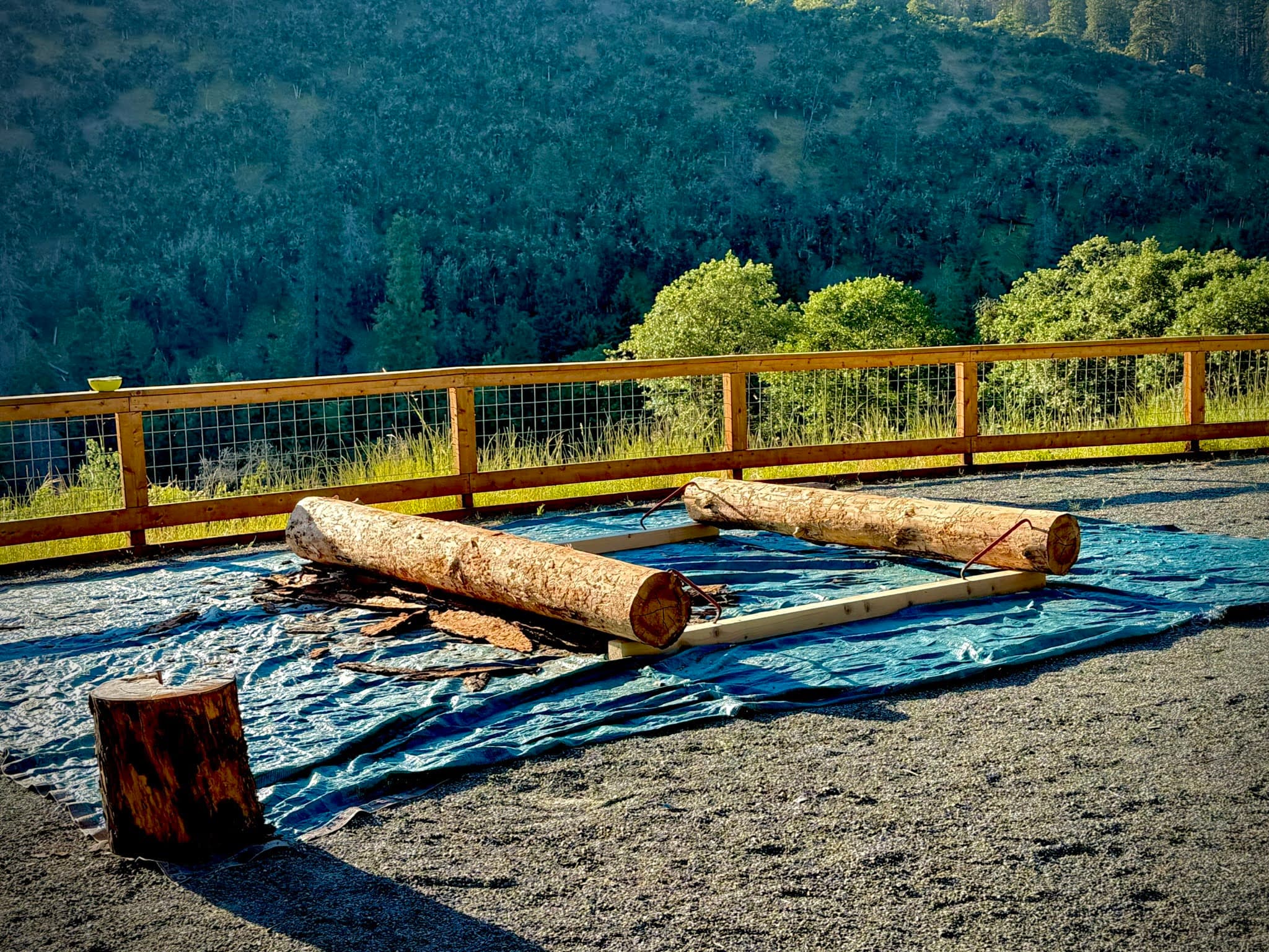 Timber framing workshop at Yale Creek Ranch