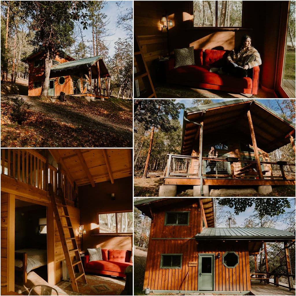 cabins wedding setting at Yale Creek Ranch near Jacksonville Oregon