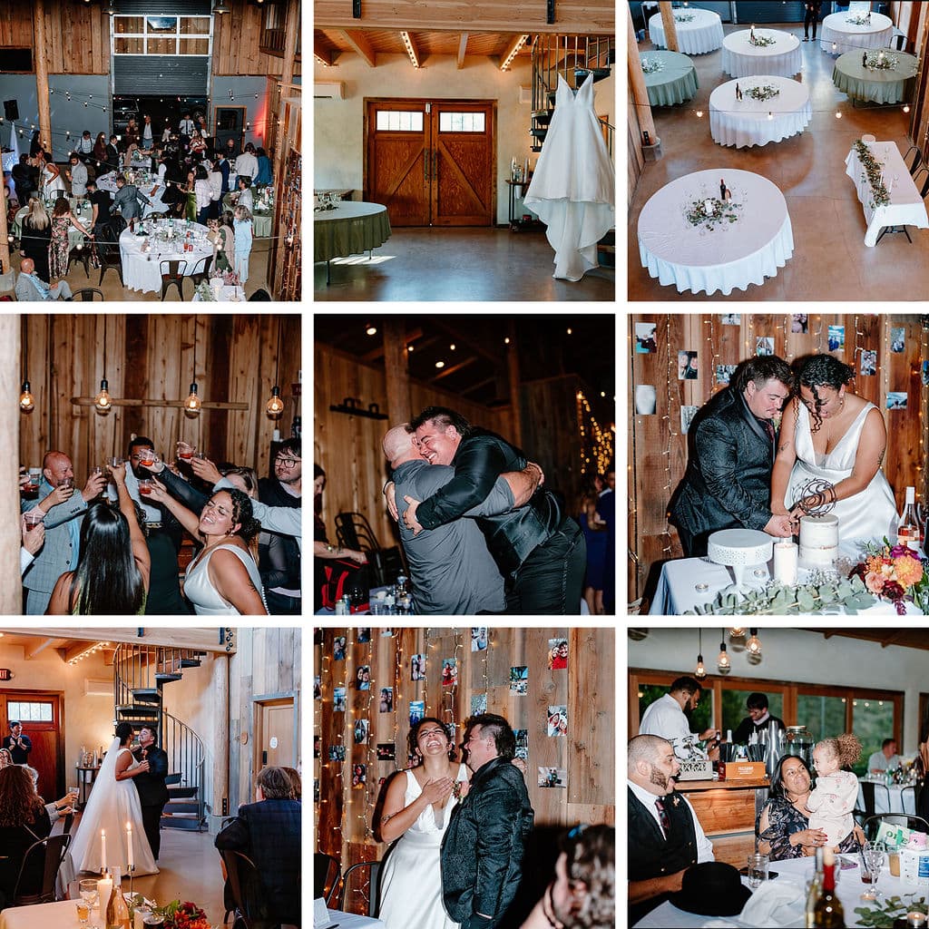 cake wedding setting at Yale Creek Ranch near Jacksonville Oregon